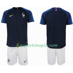 Divisa di Calcio Francia 2 star Bambino Prima Mondiali 2018